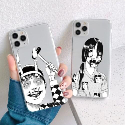 For Samsung Galaxy A52 A82 A72 A32 A51 A50 A21S A12 A02S A20e A31 A30 A42 A41 A40 A70 A6 A7 A9 2018 Junji Ito Tees Horror Cases