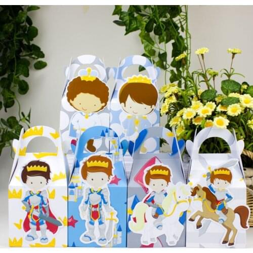 Prince Favor Box Candy Box Gift Box Cupcake Box Boy Kids Birthday Party Supplies Decoration Event Party Supplies