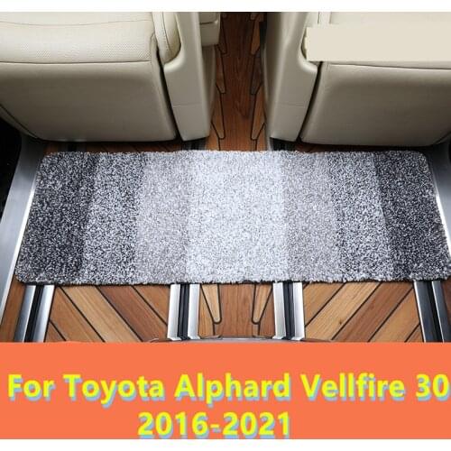 Car mat car interior special modified decorative pieces square plush mat accessories for Toyota Alphard Vellfire 30 2016-2021
