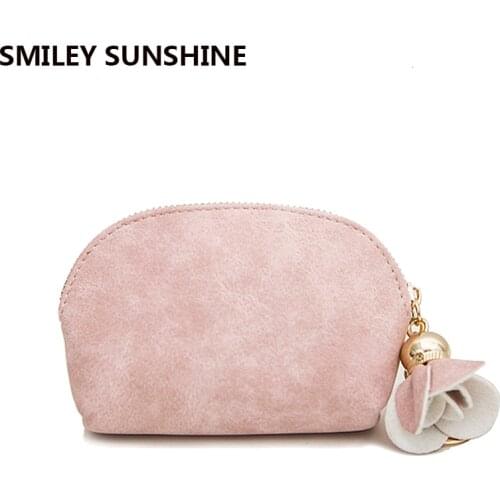 SMILEY SUNSHINE cute mini coin purses holders money coin pouch bags fresh small women purses pink girls wallet change purses new