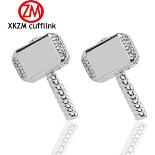 New Arrive Mens Shirt Cufflinks Silvery Thors hammer Cuff Links For Wedding Party Fashion Simple Men Sleeve Shirt Cufflinks
