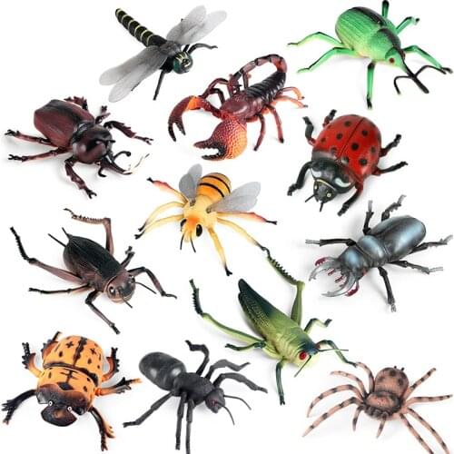 New Large Hollow Simulation Insect Animal Model Tricky Toys Bee Spider Scorpion Grasshopper Action Figure Kid Collect Toys Gifts