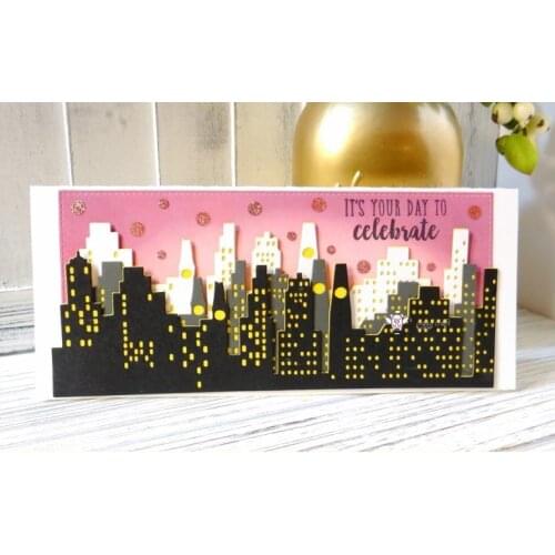 New Building edge frame metal Cutting Dies Stencils DIY Scrapbooking Paper/photo Cards Embossing Dies