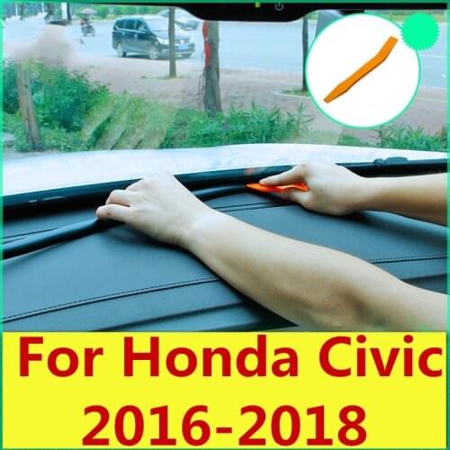 Front windshield soundproof strip middle console instrument panel gap sound seal strip For Honda Civic 2016-2018 10th Gen Sedan