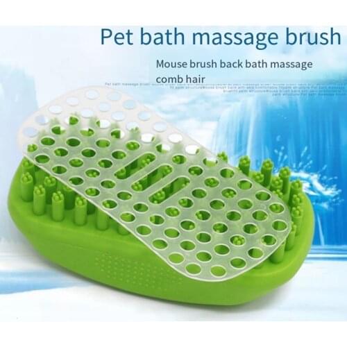Best-selling pet cleaner dog cat massage brush comb cleaner puppy cleaning tool soft and gentle silicone bristles quick cleaning