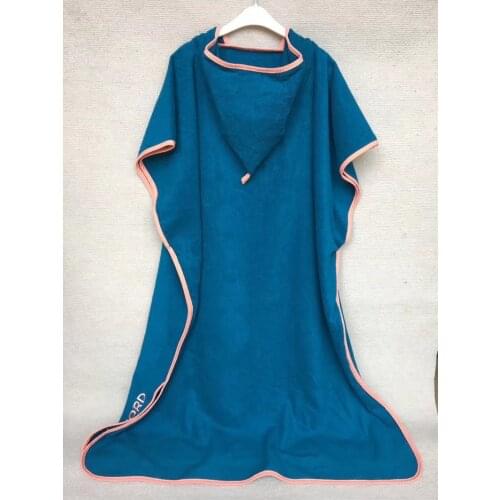 Drop Shippng 110*85cm Thicker Cotton Hooded Bath Beach Towel Men Robe Swimming Towels Outdoor Adult Bath Towel Poncho Bathrobe