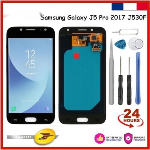 Adjustable Brightness For samsung galaxy J5 J530 J530F SM-J530F LCD Display + Touch Glass And Tools For Reparing
