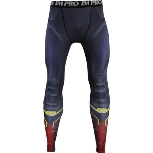 S-2XL 3D Printed Pant Men Compression Tights Mid Waist Cosplay Costume Sweatpants Quick Dry Sports Skinny Leggings Trousers Male