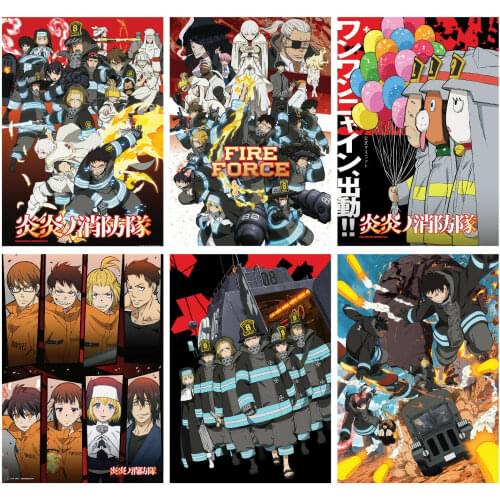 6style Choose Fire Force Anime Manga PICTURE Art Film Print Silk Poster Home Wall Decor 24x36inch