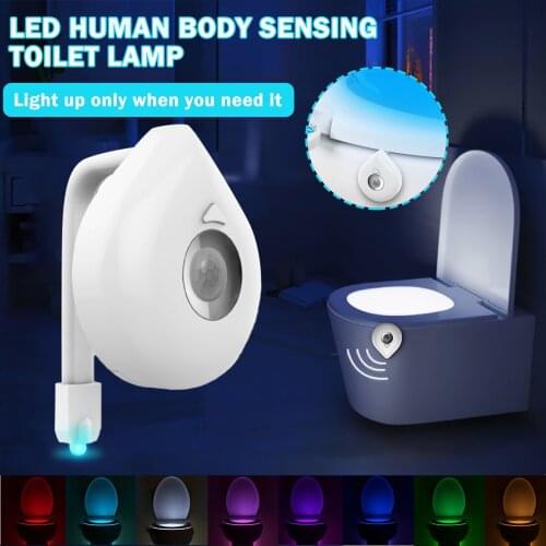Toilet Night Light Pir Motion Activated Toilet Light Sensor Led Washroom Potty Night Light Toilet Bowl Lamp Motion Activated Led
