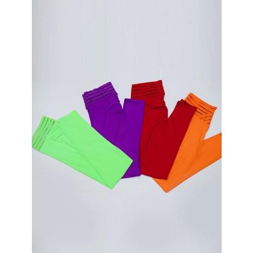 Spot! European and American net red sexy hip fitness pants rubber elastic high waist waist yoga pants sports leggings