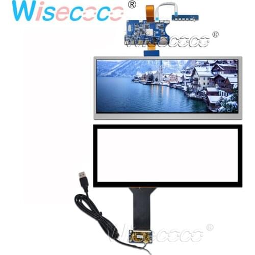 12.3 Inch 1920×720 IPS LCD Screen Bar Automotive Display Capacitive Touch with 50pin LVDS Type-c Controller Driver Board