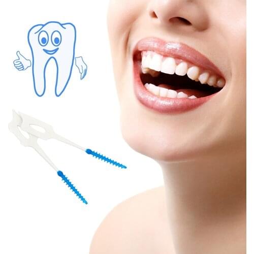 Oral Care Toothpicks 40pcs/pack Teeth Stick Soft Brush Massage Gums Gums Interdental Brush Dental Floss Toothpick Random Sent