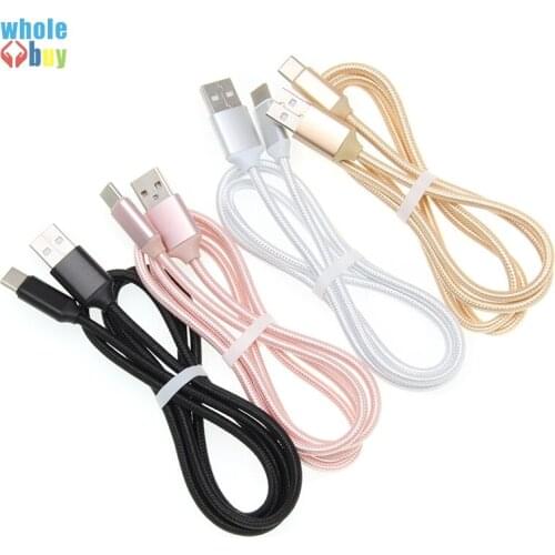 1M/0.25M Colorful Nylon Braided cable for iPhone 8Pin Micro 5Pin Type-C USB C Charger Sync Data Cable For Samsung 500pcs/lot