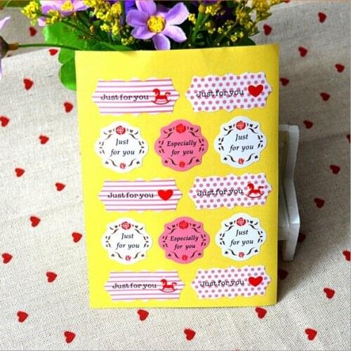 120pcs/lot Vintage "for you" Series Kraft paper Sticker for Handmade Products for baking Gift seal sticker label
