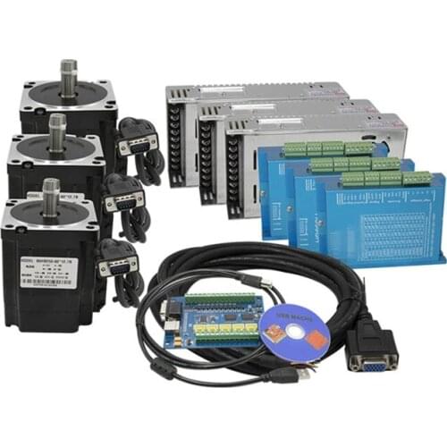 3axis/4axis closed loop stepper Kit Nema 34 Stepper Motor 4.5N.m+Servo Driver HBS860H 34 linear stepper motor
