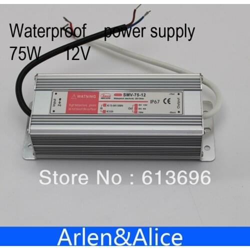 75W 12V 6.25A Waterproof outdoor Single Output Switching power supply AC TO DC SMPS