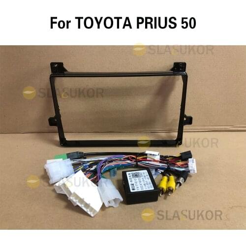 10" Stereo Radio For TOYOTA PRIUS 50 2016 Car Radio Panel Dash Kit Install Console Bezel Adapter Plate Frame accessories 2Din