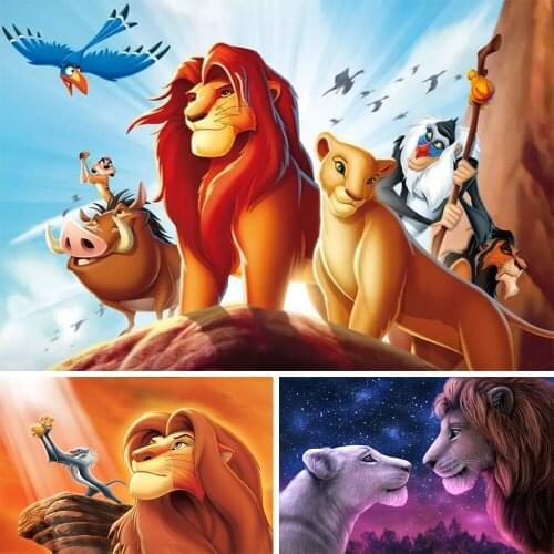 5D DIY Diamond Painting Disney Lion King Cross Stitch Kits Diamond Embroidery Mosaic Home Decor