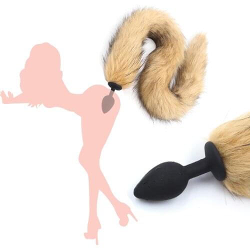 Super Long Fox Tail Anal Plug,Silicone Butt Plug Prostate Massager Bdsm Sex Game Role Play Party Erotic Toys For Couple Flirting