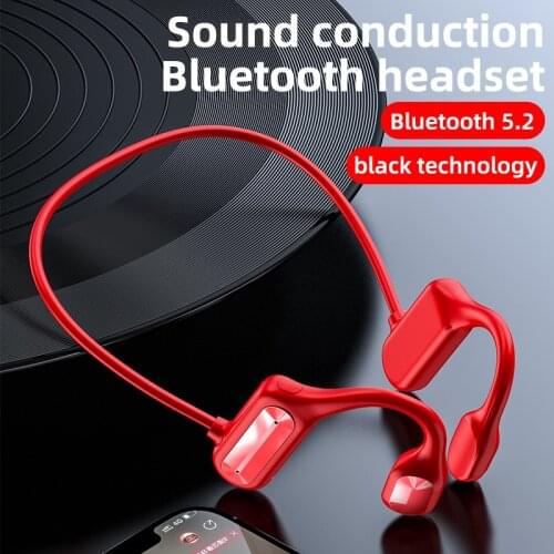 Bone Conduction Headphones Bluetooth-compatible Wireless Sports Earphone Waterproof Headset Stereo Hands-free With Mic For Sport