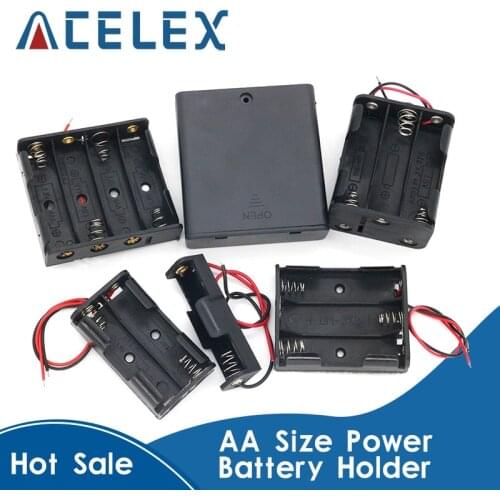 AA Size Power Battery Storage Case Box Holder Leads With 1 2 3 4 6 Slots Container Bag DIY Standard Batteries Charging Droship