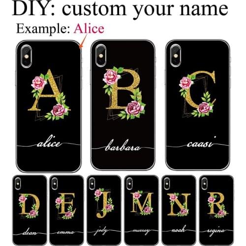 Case For Alcate 1X 1S 1V 1C 1 3C 3V 3X 3L 3 3V 2019 1S 3L 1A 1B 2020 Silicone back cover DIY Custom Name floral TPU phone case