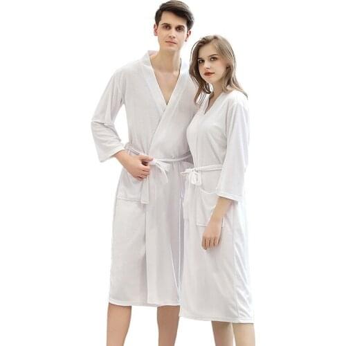 Lovers Summer Water Absorption Fashion Towel Bath Robe Men Sexy Kimono Bathrobe Mens Plus Size Dressing Gown Male Robes