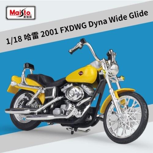 Halolo 1:18 2001 FXDWG Dyna Wide Glide simulation alloy motorcycle model