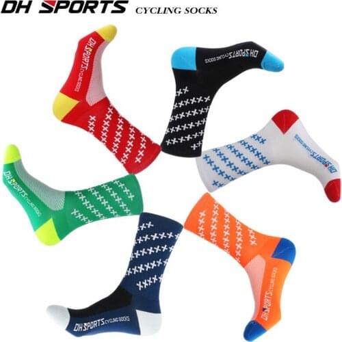 DH SPORTS New Quality Professional Cycling Socks Men Women Outdoor Road Bicycle Socks Brand Running Compression Sport Socks