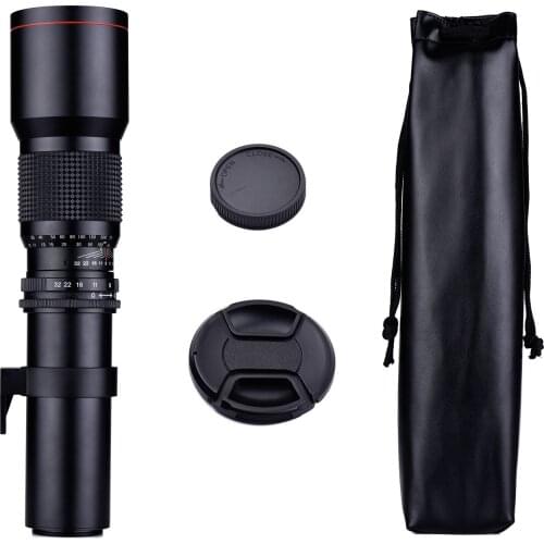 Andoer Camera Super Telephoto Lens 500mm F/8.0-32 Manual Zoom Multi-Coated T-Mount Camera Lens with 1/4 Inch Thread Replacement