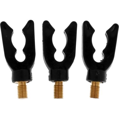 3 Pieces Carp Fishing Rod Holder Black Fishing Rod Pod Rest Gripper V Holder
