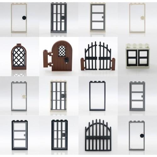 City Door Building Blocks Comaptible City Block Friends Figure Room Transparent Doors House Accessories MOC Bricks Toys For Kids