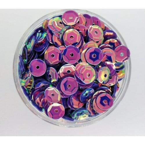 40g 6mm Cup Round Sequins Paillettes Sewing DIY Arts Garment Bags Shoes Acessorios Shining Dark Purple