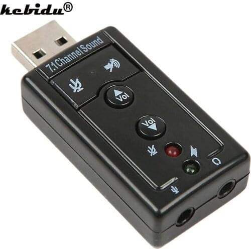 Mini Channel 7.1 CH 3D External USB Audio Sound Card 3.5mm Jack Stereo Headset Mic Adapter For Win XP 7 8 Android Linux Mac OS