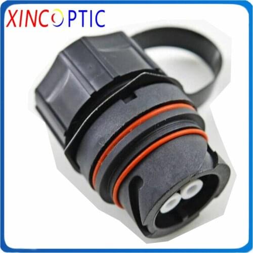 ODVA LC DX Fiber Optic Adapter,IP67 ODVA-SC Bulkhead Adapter with Dust Cap