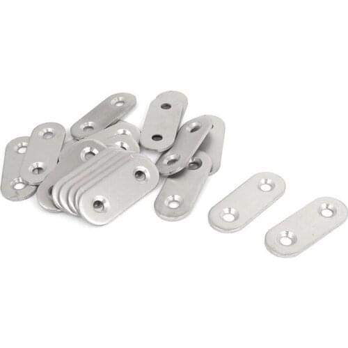 Stainless Steel Flat Bracket Straight Mending Fixing Plates 40mm 20pcs