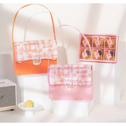 Cake Box Snow Flake Crisp Bag Nougat Gift Box Lady Bag Shape Premium Dessert Doggy Bags Ins Style Web Celebrity Design Birthday