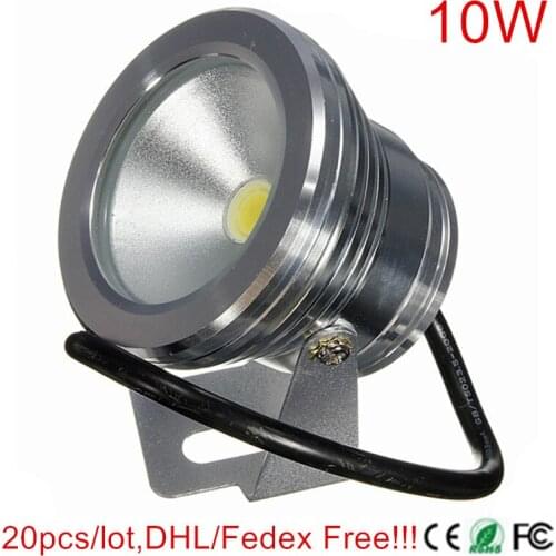20pcs/lot Underwater Light 10W Waterproof LED Pool Pond Fountain Decoration Lamp LED Landscape Light Warm White/Cold White DC12V