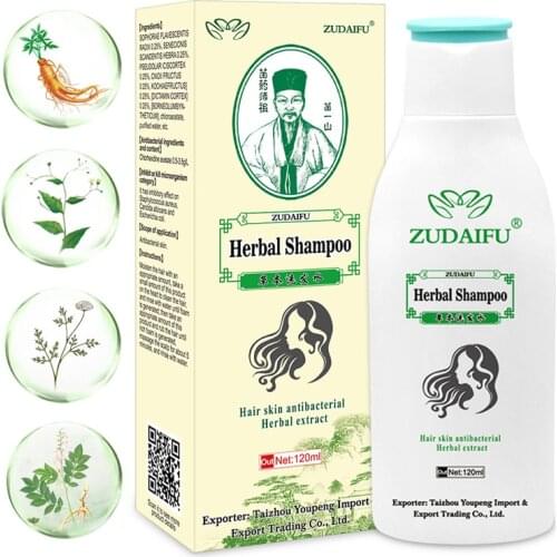Zudaifu Shampoo Profissional Hair Psoriasis Seborrheic Skin Care Treatment Dermatitis Eczema Compound Herbal 120ML