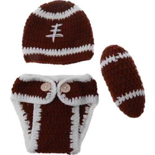 Newborn Photography Props Suit Knitted Hat Doll Infant Photo Shooting Clothes 97BE