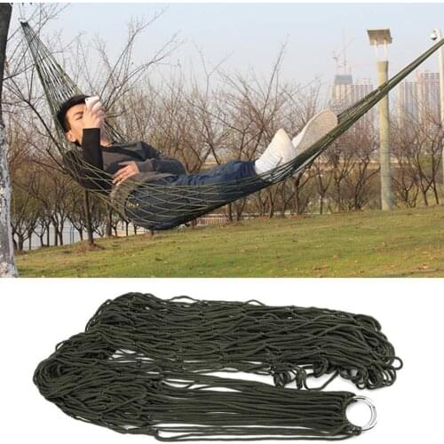 Garden Nylon Hammock Swing Hang Mesh Net Sleeping Bed for Indoor Outdoor Travel Camping Blue Green Red hammock