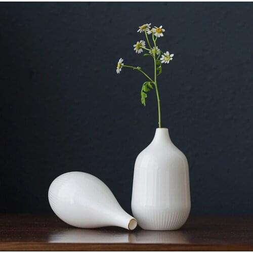 Shounian modern minimalist white porcelain small vase, flower arrangement, ceramics, home accessories, ornaments
