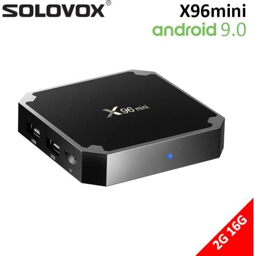 SOLOVOX X96 mini Android 9.0 Smart TV Box 2G 16GB Set Top Box Amlogic S905W Quad Core 2.4GHz WiFi X96mini MARSX Live Player