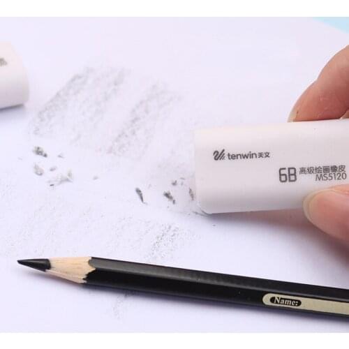 Tenwin 6B Rubber Pencil Eraser Soft Sketch Drawing Eraser Student Art Painting Writing Stationery Office School Supplies MS5120