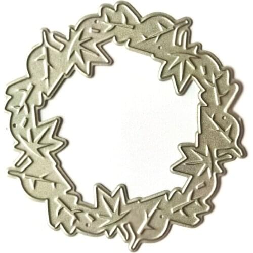 Maple Leaf Ring Metal Cutting Dies Stencil Scrapbooking DIY Album Stamp Paper Card Embossing Decoration