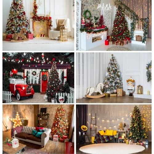 Vinyl Christmas Photography Backgrounds Tree Gift Children Baby Portrait Photo Backdrop For Studio Photocall Props 21519HDY-05