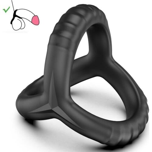 Sex Toy For Men Penis Ring Cock Delay Ejaculation Chastity Cage Scrotum Cockring Intimate Goods Adult Toy Sexy Products Sex Shop