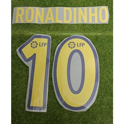 #10 Ronaldinho Nameset Can DIy Customize Any Name Number Printing Soccer Patch Badge