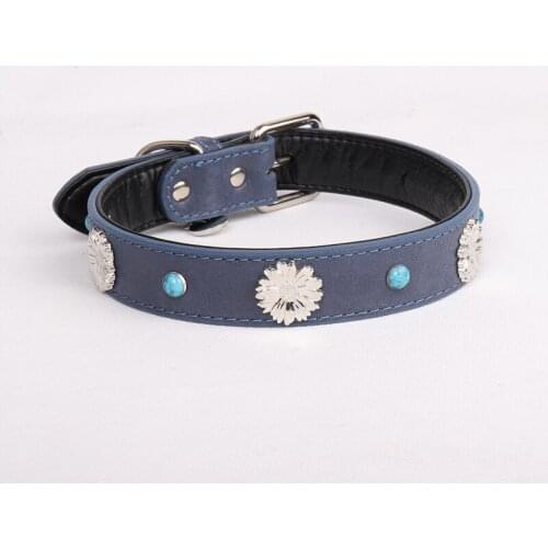 12PCS / LOT Snowflake Leather Collar For Large Dogs Leather Pet Collar Dog Accessories